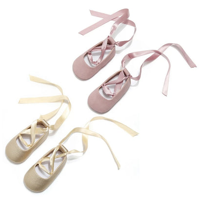 Baby Girls Shoes Non-Slip Rubber Sole Ballet Slippers Princess Dress Wedding Shoes