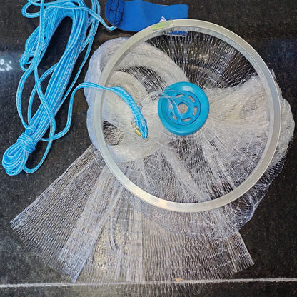 Lawaia Hand Cast Net Easy To Cast Net Aluminum Ring Without Sinkers 1.8-7.2m Diameter Fishing Cast Net Rotary Net Fishing Net