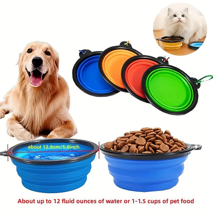 Pet Folding Bowl Pet Bowl TPE Travel Outdoor Drinking Water Portable Dog Bowl Retractable Bowl