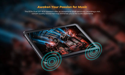 Oukitel RT9 4G Rugged Tablet 10.1" HD Display 24GB RAM 256GB Waterproof Tablet 11000mAh Battery Android 14.0 Tablet PC