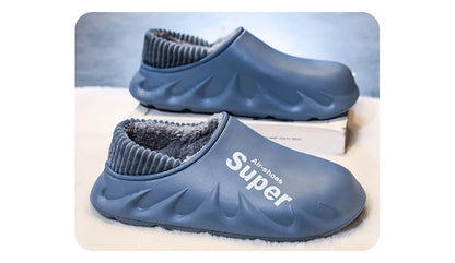 Plus Size 4849 Winter Men Slippers Warm Fur Home Slippers for Men Fashion Plush House Cotton Shoes Womens Wear Slides New