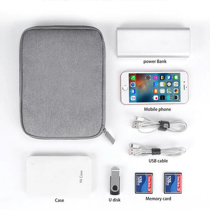 Travel Kit Case Pouch For USB Data Cable Earphone Wire pen Power bank Electronics Accessories Organizer Digital Storage Bag