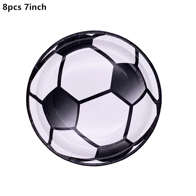 108*180cm Football Tablecloth Party Supplies Disposable Plate Tableware Party Birthday Party Decor Kids Boy Soccer Party Supplie
