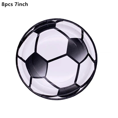 108*180cm Football Tablecloth Party Supplies Disposable Plate Tableware Party Birthday Party Decor Kids Boy Soccer Party Supplie