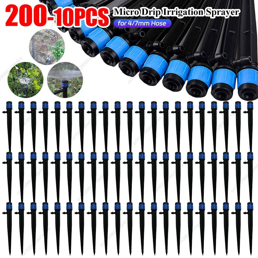 360° Adjustable Sprinkler Nozzles Garden Irrigation Watering System Agriculture Ground Automatic Watering System for Greenhouse