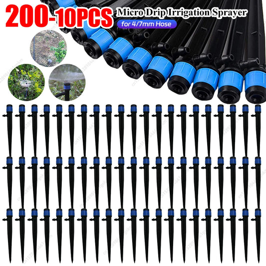 360° Adjustable Sprinkler Nozzles Garden Irrigation Watering System Agriculture Ground Automatic Watering System for Greenhouse