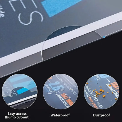 30 Pack PVC L-Shaped A4 Document Folders, Transparent File Envelopes for Office and Home Organization