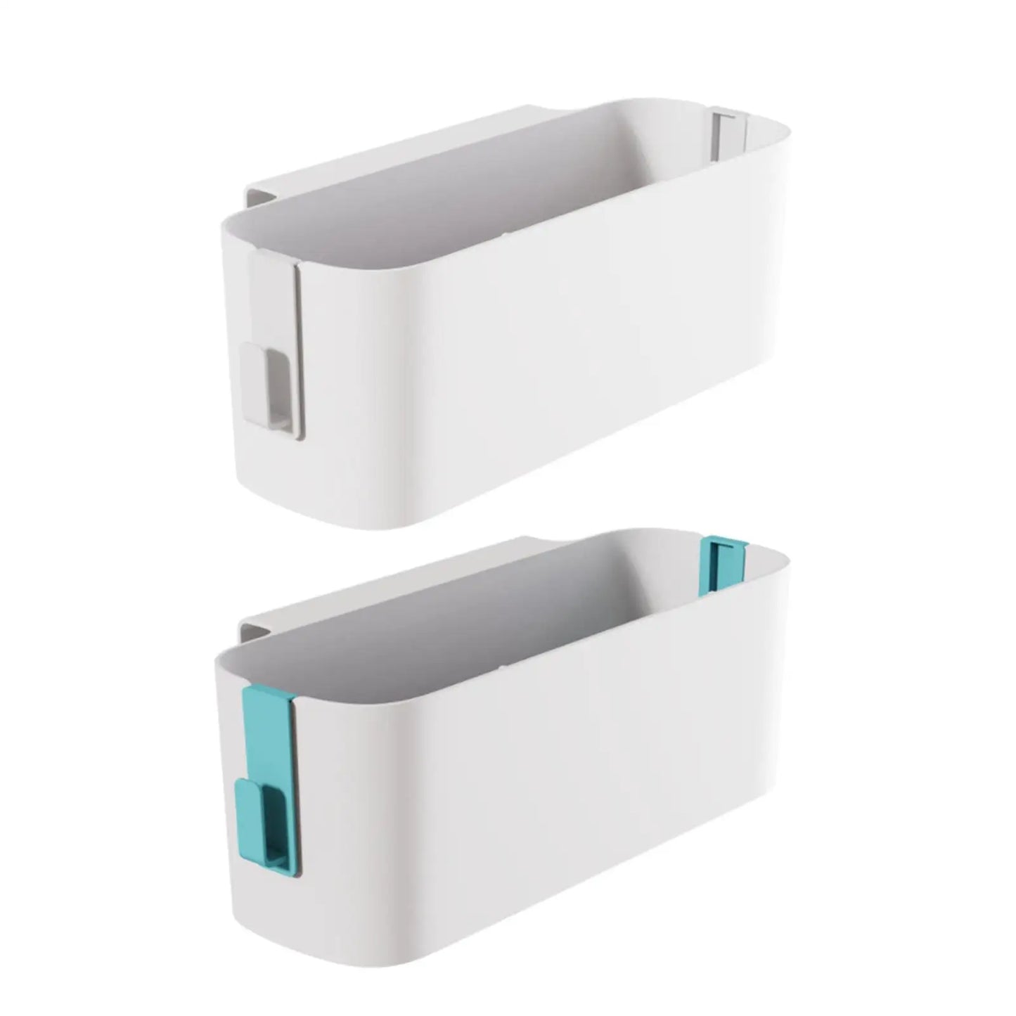 Bedside Storage Caddy Magazine Holder with Double Hook Bed Hanging Bag Organizer Box for Phone Crib Bed Rail Headboards Book