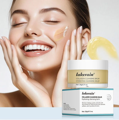 Pro-Collagen Cleansing Balm 3in1 Facial Cleanser For All Skin Types Soften Deep Cleanse Hydrate Makeup Non-greasy Cleansing Balm