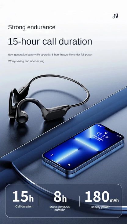 Real Bone Conduction Swimming Headset IPX8 Waterproof Wireless Bluetooth Headset Sports Swimming Professional Diving Headset