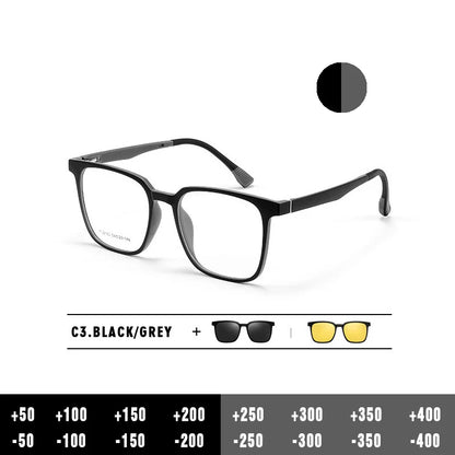 Magnetic Clip on Optical Myopia Glasses For Men Women Polarized Sunglasses Prescription Reading Glasses Blue Light Glass #TJ2190