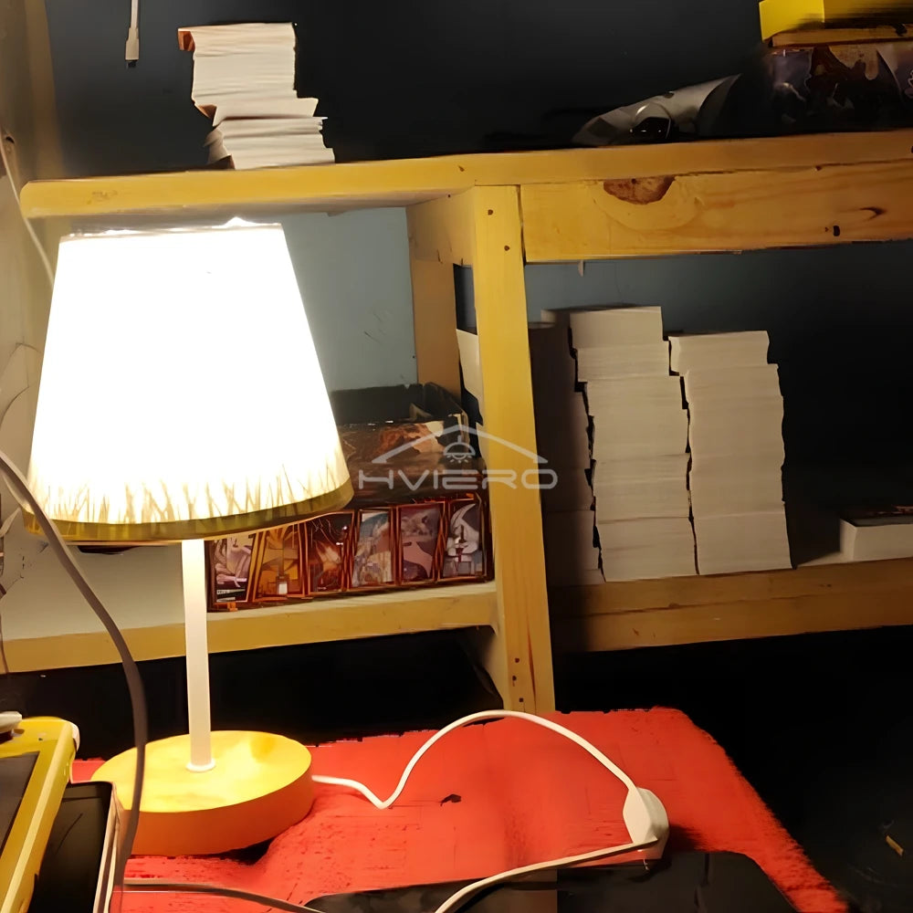 Solid Wood Cloth Nordic Decorative Table Bedroom Bedside Lamp Simple Creative Remote Control Small Night Light Energy Saving Led