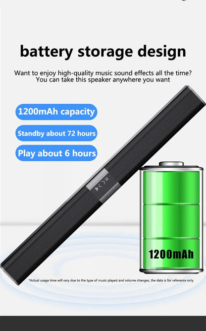 6D surround sound home theater speaker system mobile phone bass wireless Bluetooth speaker long TV soundbar speaker TF/AUX/USB