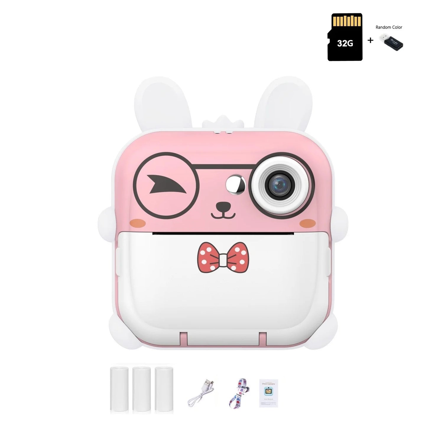 Children 1080P HD Digital Camera  Mini Thermal Printer Photography Instant Print Photo HD Digital Video Cameras Portable Toy