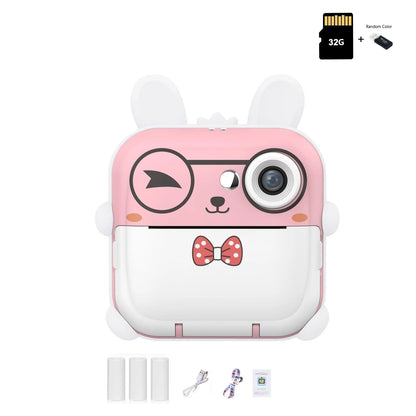 Children 1080P HD Digital Camera  Mini Thermal Printer Photography Instant Print Photo HD Digital Video Cameras Portable Toy
