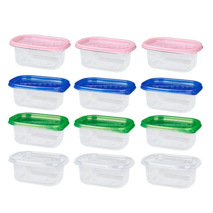 12pcs 280ML Rectangular Plastic Lunch Boxes Disposable Food Container Kitchen Sealed Box For Fruit Cake