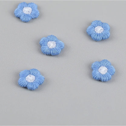Mini Embroidered Small Flower Patch DIY Earring Accessories Children's Hair Accessories Clothing Accessories