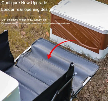 Electric Camping Cart, Folding and Pulling Outdoor Tent Cart