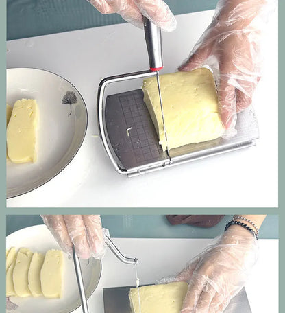 Multifunctional Slicer Butter Cheese Ham Sausage Slicer Kitchen Gadgets Cutting Board With Silicone Suction Base