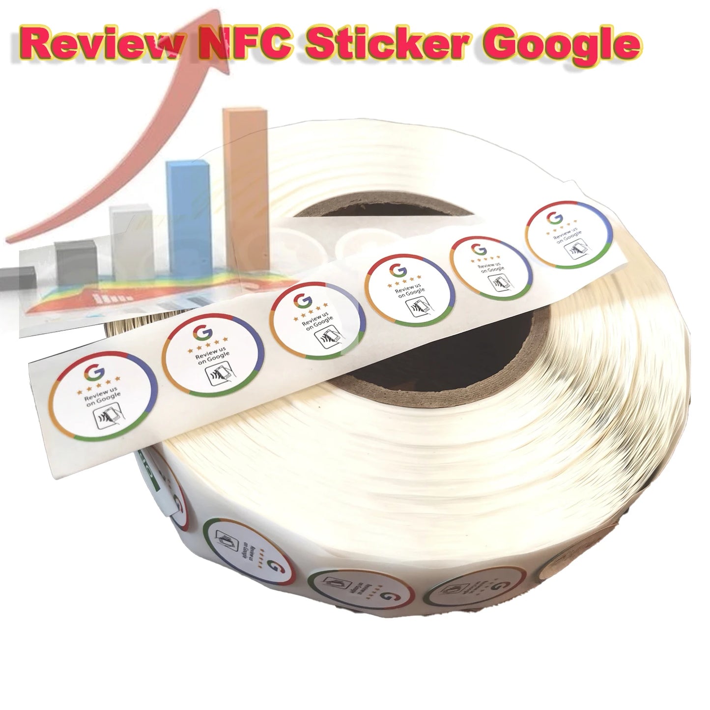 10/50/100Pcs Boost Review NFC Sticker Google Google Review NFC Sticker Increase Your Reviews Google Tap To Review Cards NFC Tag