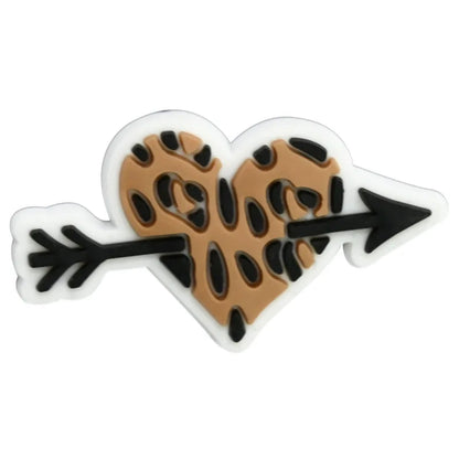 Leopard Print Shoe Charms for Crocs Pin Accessories Decoration Bracelet Wristband PVC Pin Women Party Gifts