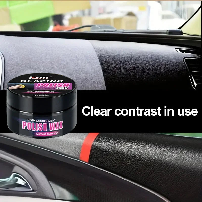 Universal Leather and Plastic Repair Polishing Wax - Automotive interior reconditioning cream for leather/plastic/rubber care