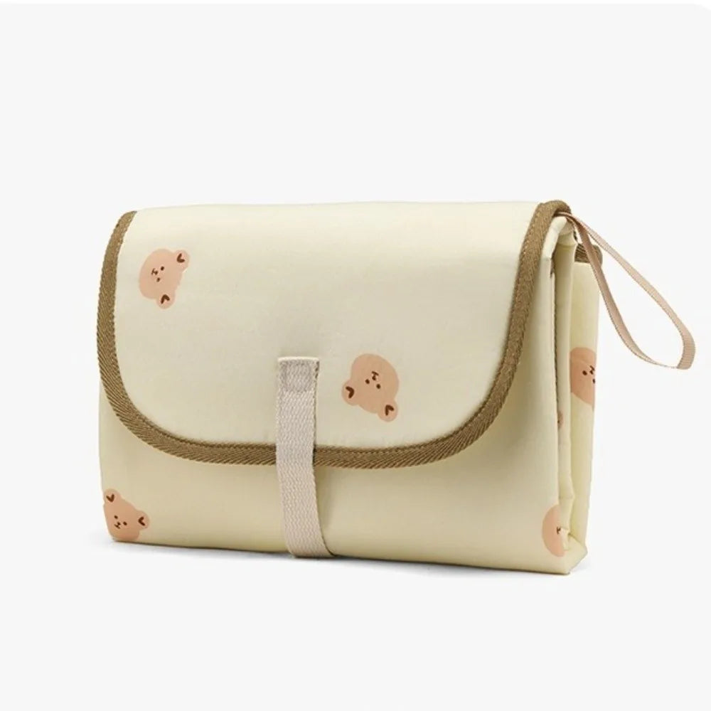 Foldable Diaper Changing Pad Bear Waterproof Baby Infant Diaper Urine Mat Detachable Easy To Clean Bedding Changing Cover Pad