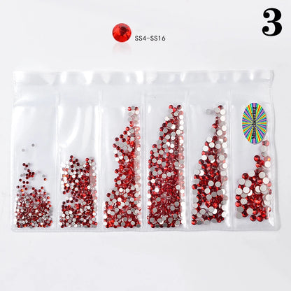 1Bag 6 Grid Dental Rhinestones Tooth Rhinestones Teeth Jewelry Dental Crystal Teeth Whitening Teeth Decoration