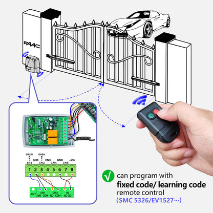 WiFi RF Smart Garage Sliding Door Opener Wireless Remote Control Switch AC DC 12V 24V Receiver Working with Rolling Code Tuya