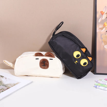 1 pc pencil case in the shape of a cute animal, cartoon-style, stylish and portable school supplies, back-to-school essentials