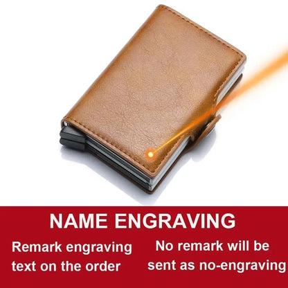 Anti Rfid Blocking Men Wallets with Custom Name Carbon Fiber Mini Wallet Large Capacity Card Holders Small Money Bag Male Purses