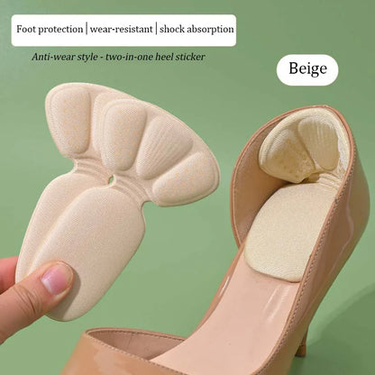 T-Shaped Heel Protectors Stickers Womens Shoes Heel Cushion Foot Care Products Non Slip Shoe Pads High Heels Half Shoe Inserts