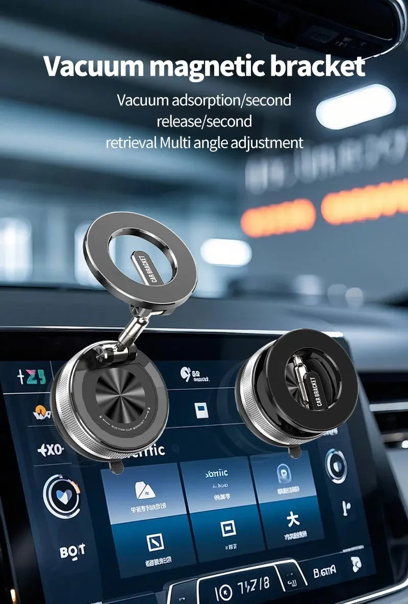 Magnetic Car Phone Holder Mount Vacuum, 360-degree Rotating for Iphone 15 14 13 12 Pro Max Phone Holders & Stands