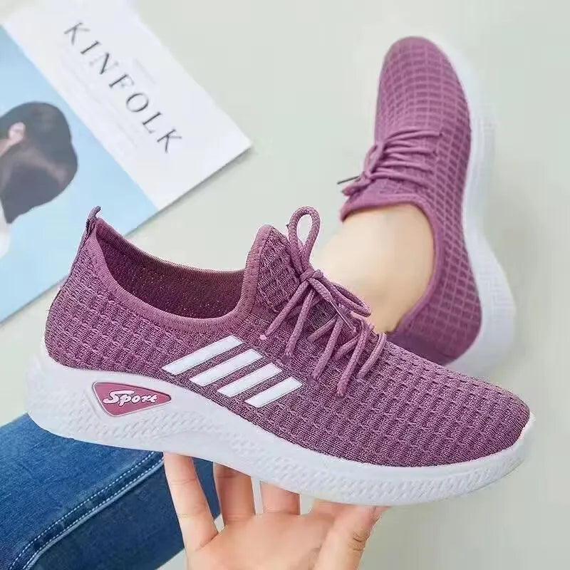 Comfortable Coconut Women's Casual Sports Shoes, Lightweight Breathable Soft-Soled Mesh Fashionable womens shoes women shoes