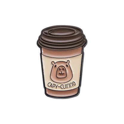 Creative Coffee Enamel Brooch Spaceship Coffee Elements Need By Coffee Power Books Cat Coffee Cups Metal Badge Lapel Pin Jewelry
