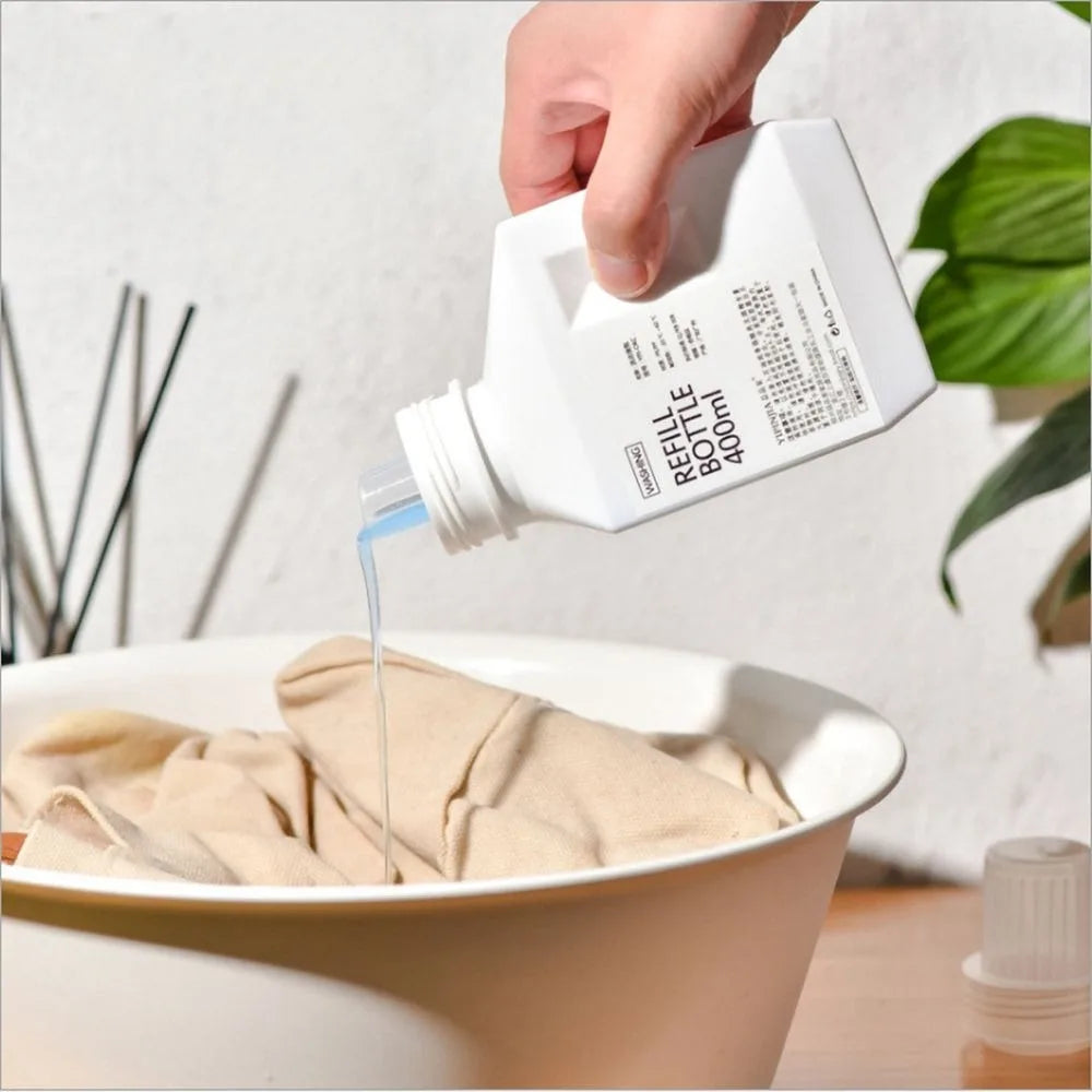 400/600/1000ml Household Softener Laundry Detergent Bottles Storage Container Shampoo Shower Detergent Dispenser