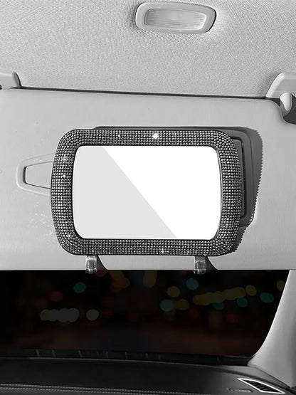 Car Sun Visor Makeup Mirror Ladies Makeup Mirror Car Decorative Mirror BlingBling Makeup Mirror Car Assessoires