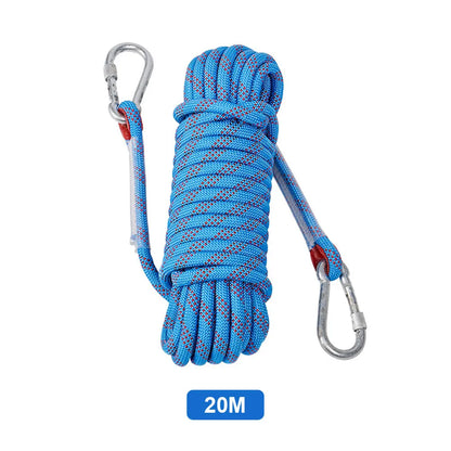 10mm Rock Climbing Rope 10M/20M/30M Outdoor Static Rapelling Rope for Fire Rescue Safety Escape Tree Climbing for Outdoor Sports