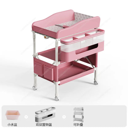 Diaper table Baby care table Portable multi-function foldable bath Baby bed changing diaper touch table