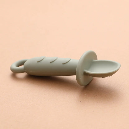 Baby Self Feeding Silicone Training Spoons First Stage Anti-Choke Led Weaning Supplies 6 Months +