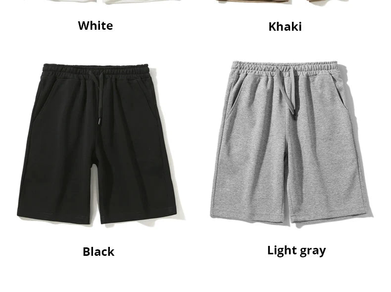 Summer Men Shorts.Drawstring Waist Gym Fitness Sweat Short.Straight Loose Workout Joggers