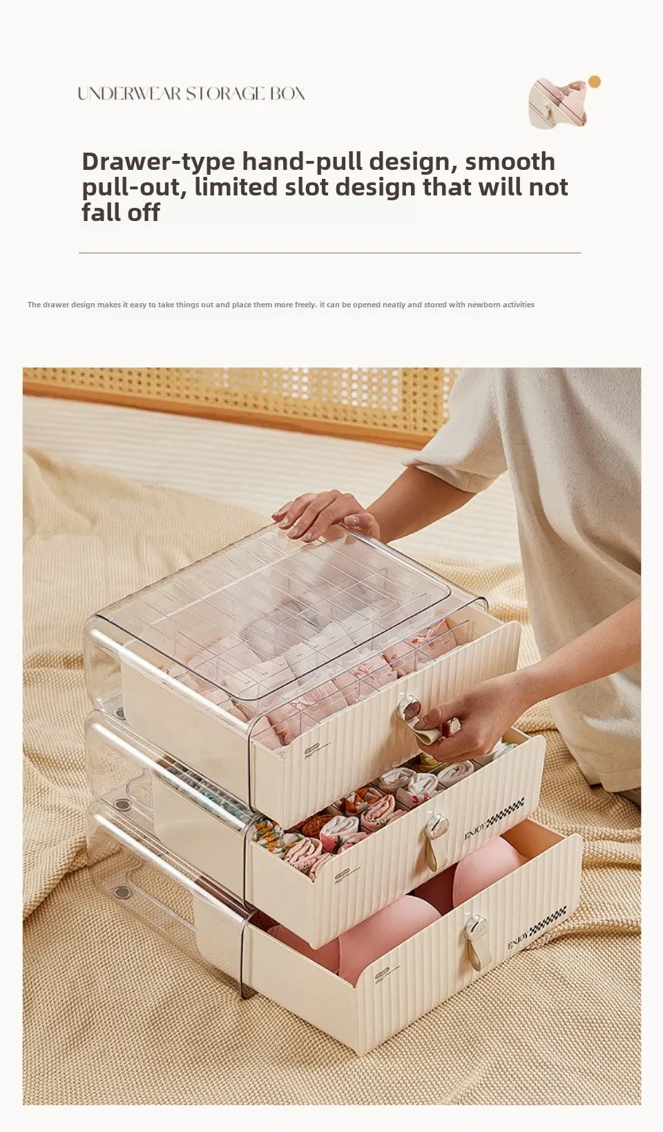 Organizer For Underwear Socks Bra Pants Scarf Tie Storage Box Wardrobe Drawer Organizers Foldable Case For Underwear Organizer