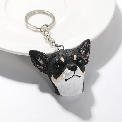 Custom Dog Head Ornament Personalized Cartoon Portrait Pet Keychain Customized Pet Gift Pet Mini Sculpture Pet Lover Gift Ideas
