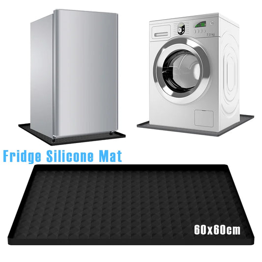 60x60cm Fridge Silicone Mat Mini Fridge Drip Pan with 0.8 Inch Raised Edges Under Refrigerator Floor Protector Furniture Pad