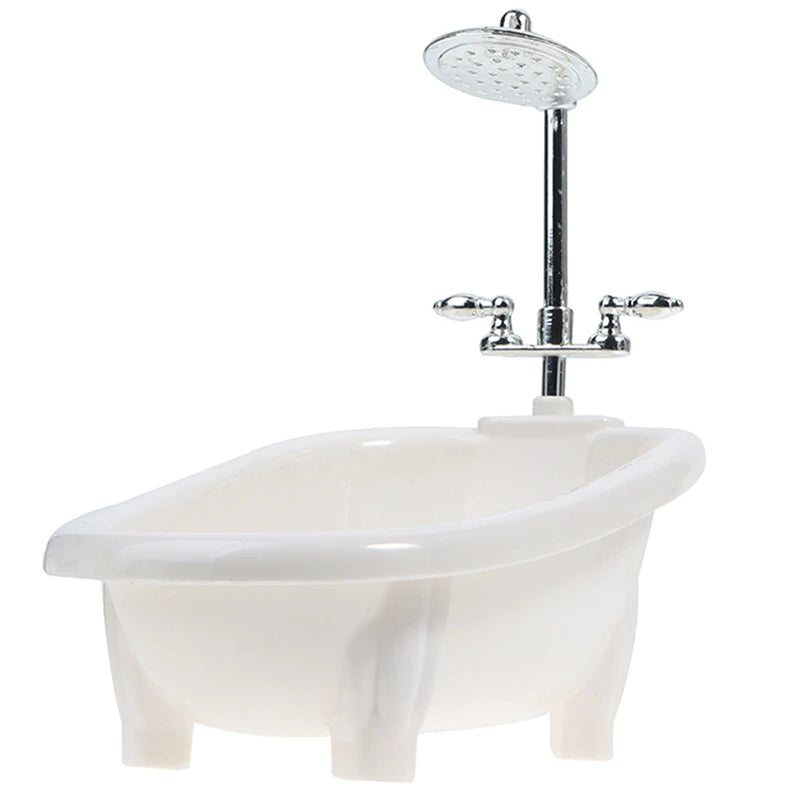 Dollhouse Miniatures Bathtub Furniture Bathroom Accessories Kids Pretend Toy