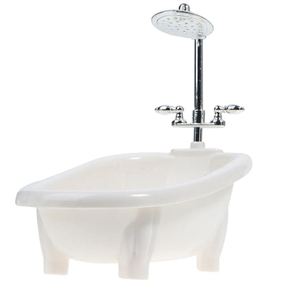 Dollhouse Miniatures Bathtub Furniture Bathroom Accessories Kids Pretend Toy