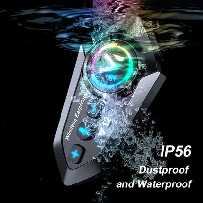 Bluetooth 5.4 Motorcycle Helmet Headset Wireless Waterproof Noice Reduction Earphone Super Long Standby HandsFree Headphone