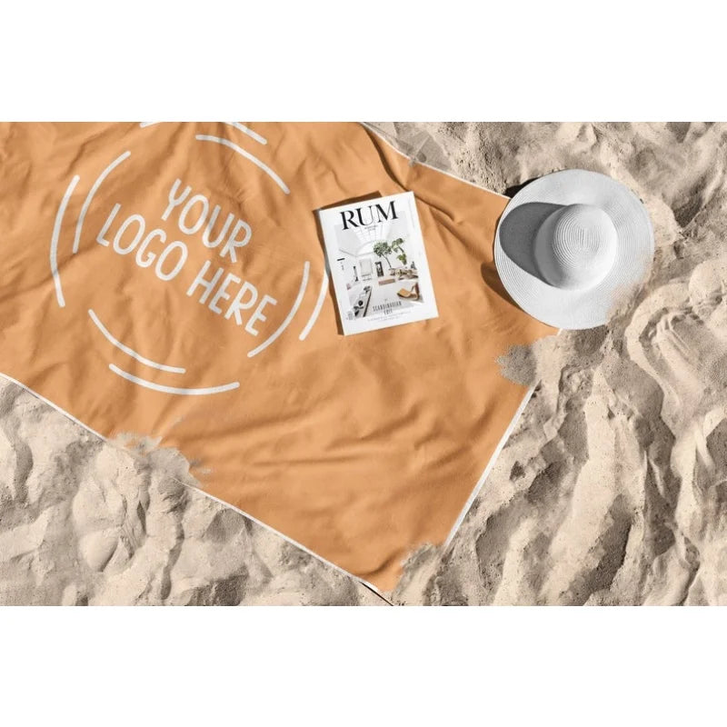 Personalized Beach Towel With Logo Quick-Drying Bath Towels Custom Team Sport Company Logo Towels With Your Own Design Logo