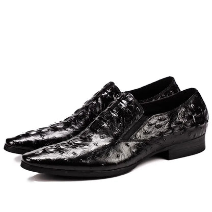 Genuine Leather Oxford Office Shoes Luxury Dress Shoes Slip on Wedding Shoes For Men