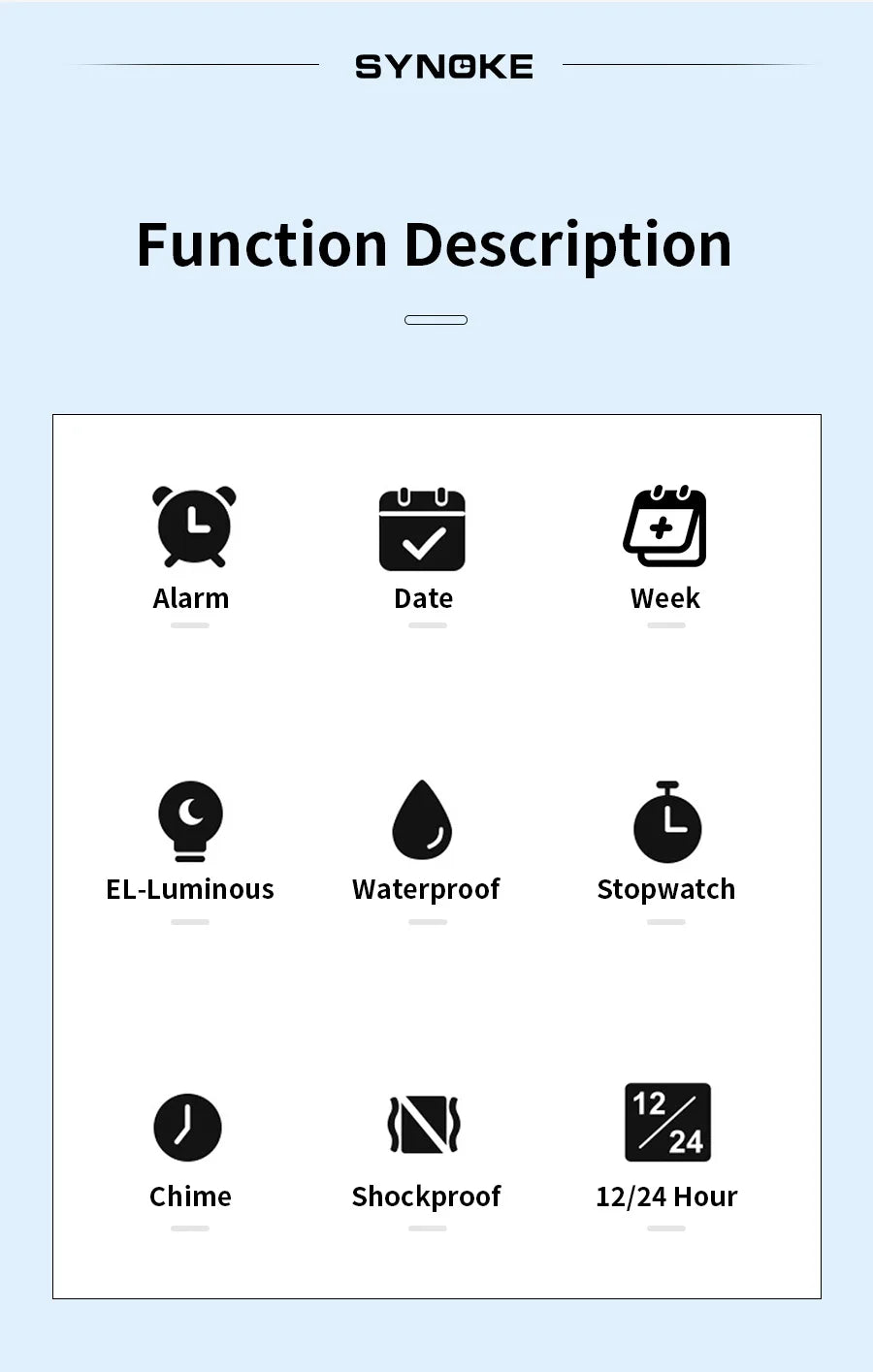 Kids Watch,Boys Watch for 3-15 Year Old Boys,Digital Sport Outdoor Multifunctional 50 M Waterproof Alarm Watch for Children